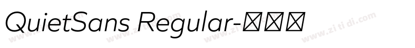 QuietSans Regular字体转换